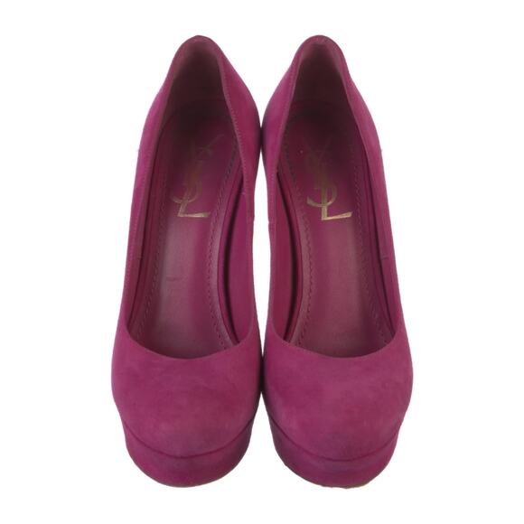 Yves Saint Laurent Rive Gauche Black Suede Pumps Women’s Size US 6 EU 36 Heels - Picture 1 of 7